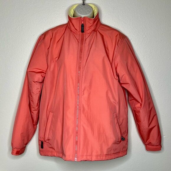10,000 Ft Above Sea Level Destination Jacket Orange Fleece Lined Women Medium - Picture 16 of 16